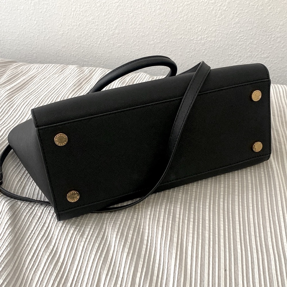 Michael Kors Black Saffiano Leather Large Selma Satchel - Picture 6 of 9